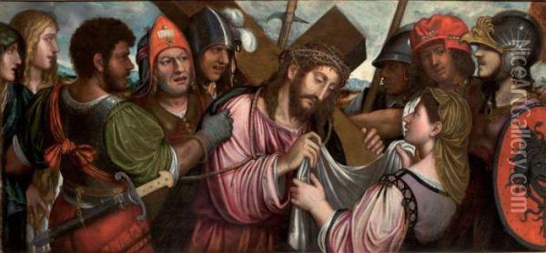 Sainte Veronique Essuyant Le Visage Du Christ Oil Painting - Niccolo Frangipane