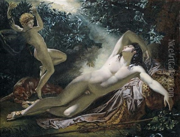 Der Schlaf Des Endymion Oil Painting - Anne-Louis Girodet de Roucy-Trioson