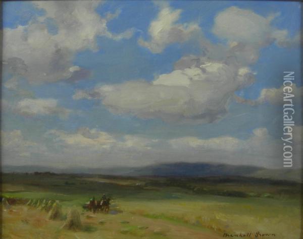 Through The Fields Oil Painting - William Mason Brown