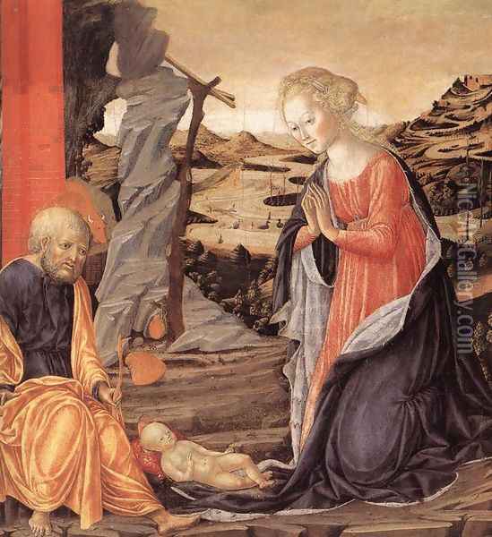 Nativity c. 1470 Oil Painting - Francesco Di Giorgio Martini