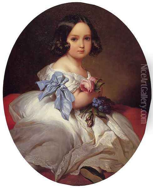 Princess Charlotte of Belgium Oil Painting - Franz Xavier Winterhalter
