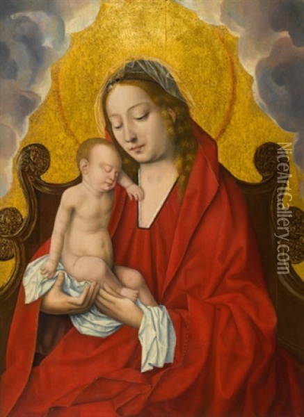 The Virgin And Child Oil Painting - Quentin Massys the Elder