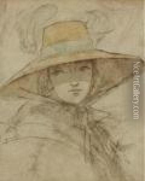 Lady In A Sun Hat Oil Painting - Sir Joshua Reynolds