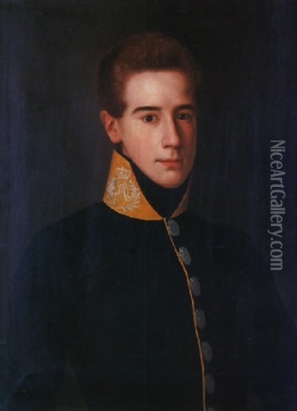 Retrato De Joven Oil Painting - Antonio Maria Esquivel Suarez de Urbina