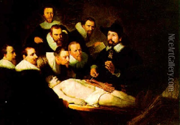 The Anatomy Lesson Of Dr. Nicolaes Tulp Oil Painting -  Rembrandt van Rijn