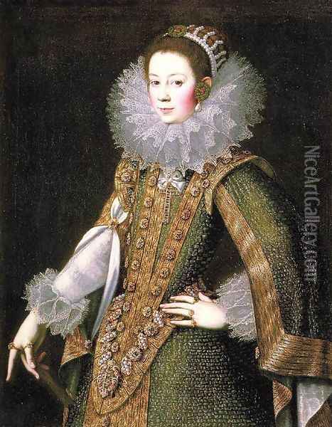 Dona Juana de Salinas c. 1622 Oil Painting - Rodrigo de Villandandro