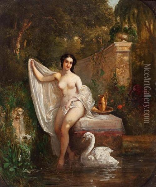 Desnudo Femenino Oil Painting - Ramon Marti Y Alsina