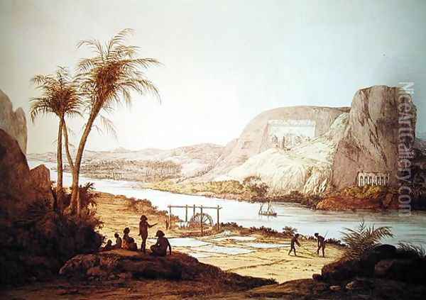 View of the Temples at Abu Simbel, Nubia Oil Painting - Giovanni Battista Belzoni