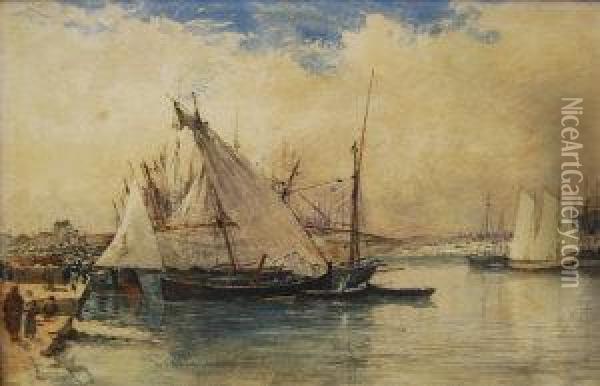 Palma Harbour Oil Painting - William Ewart Lockhart