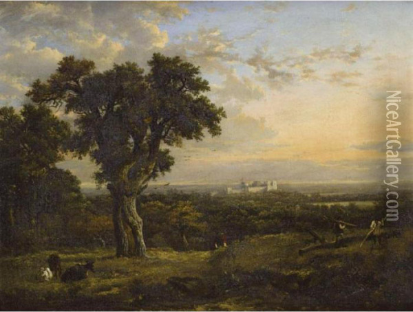 A View Of Windsor Oil Painting - Patrick, Peter Nasmyth