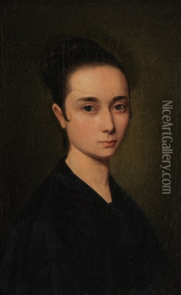 Portrait Of Laura Luszinska Oil Painting - Wilhelm Trautschold