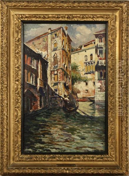 Calle Di Venezia Oil Painting - Mario De Maria