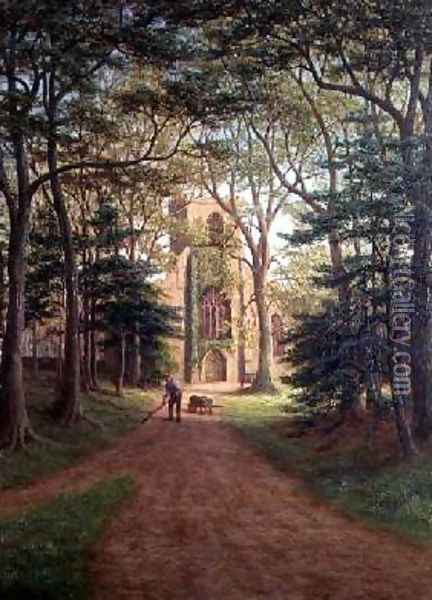 Harewood Church Yorkshire Oil Painting - William Mellor