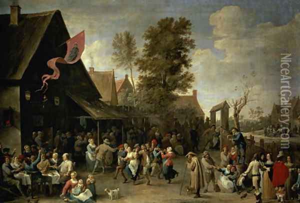 The Consecration of a Village Church, c.1650 Oil Painting - David The Younger Teniers