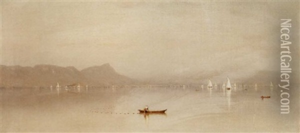 Morning On The Hudson Oil Painting - Sanford Robinson Gifford
