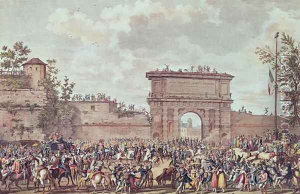 The Entry of the French into Milan, 25 Floreal An IV 14th May 1796 Oil Painting - Carle Vernet