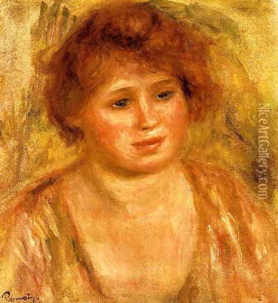 Womans Head2 Oil Painting - Pierre Auguste Renoir