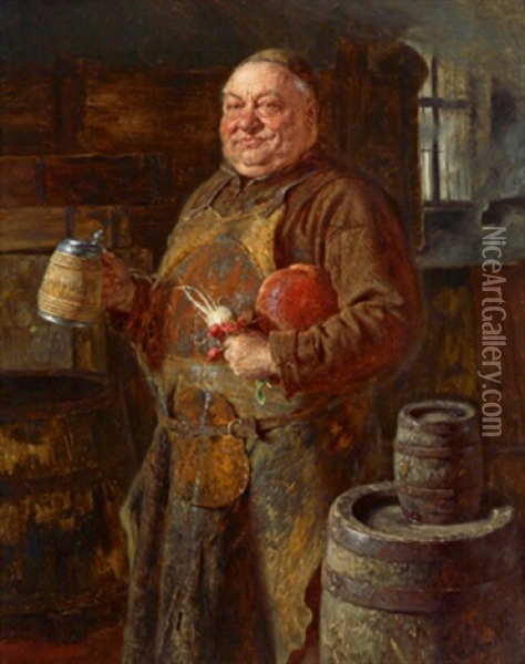 Der Klosterbrauer Oil Painting - Eduard von Gruetzner