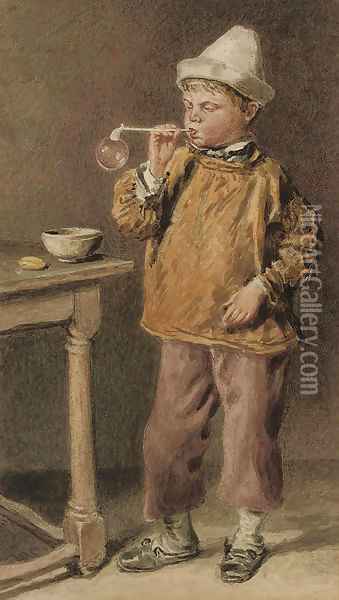 Bubbles Oil Painting - William Henry Hunt