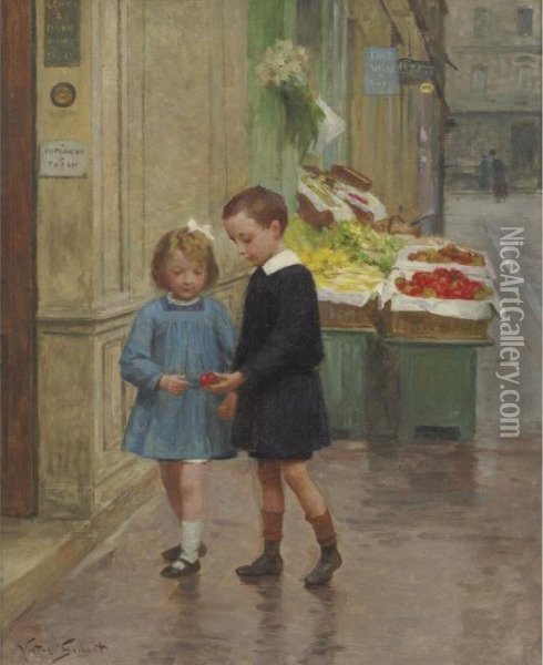 Have One Of Mine Oil Painting - Victor-Gabriel Gilbert