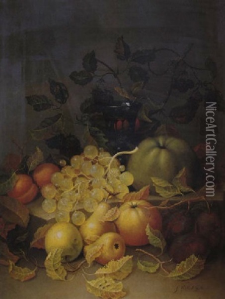 Fruchtestilleben Oil Painting - Willem Verbeet