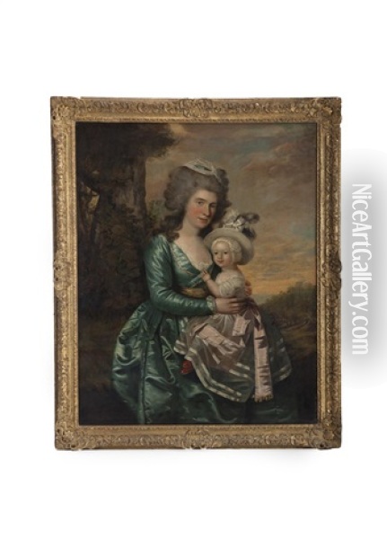 The Vandeleur Family Oil Painting - Benjamin Wilson