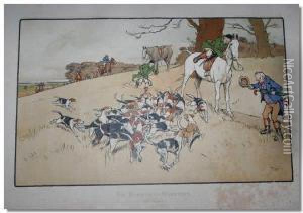 Harefield Harriers Oil Painting - Cecil Charles Aldin