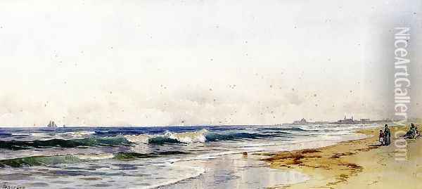 Far Rockaway Beach Oil Painting - Alfred Thompson Bricher