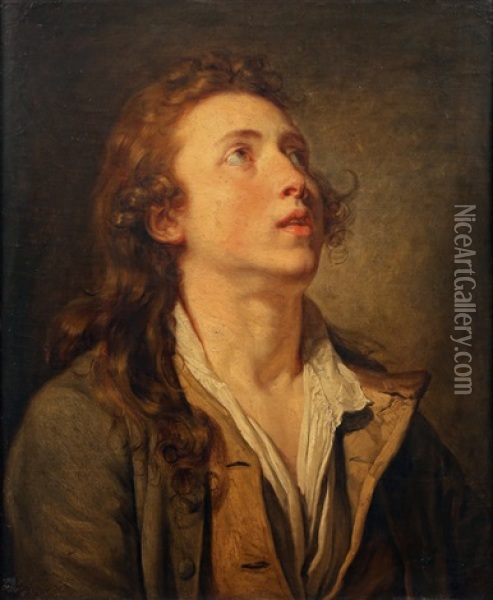 Figure De Jeune Homme Oil Painting - Jean Baptiste Greuze