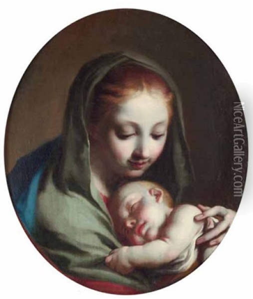 Madonna Con Il Bambino Oil Painting - Giambettino Cignaroli
