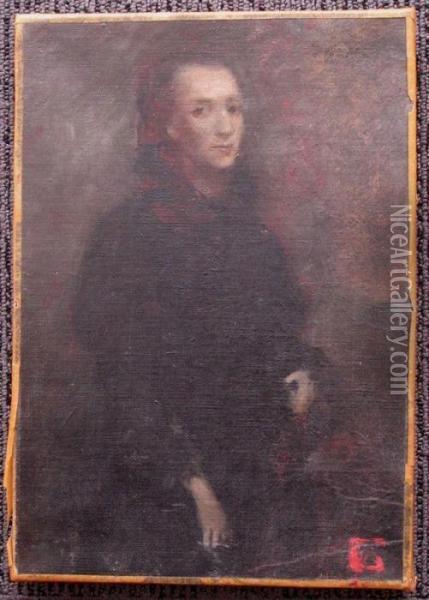 Portrait D'une Femme Oil Painting - Jean Celestin Danguy
