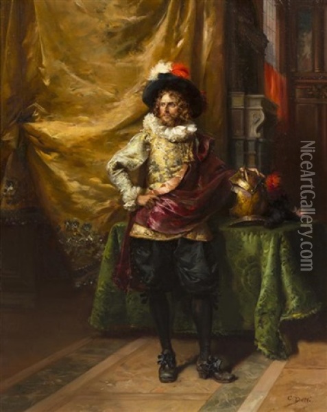 The Noble Knight Oil Painting - Cesare Auguste Detti