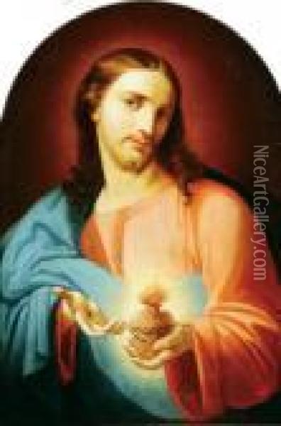 The Sacred Heart And The Immaculate Heart Oil Painting - Pompeo Gerolamo Batoni