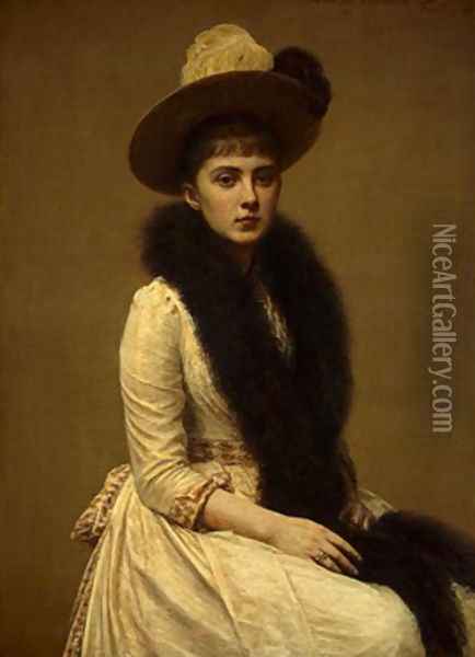 Portrait of Sonia Oil Painting - Ignace Henri Jean Fantin-Latour