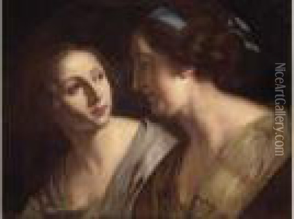 Deux Servantes Oil Painting - Jan De Bray