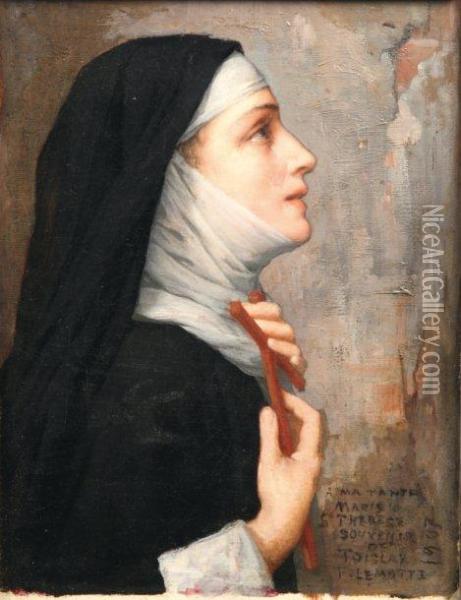 Sainte-therese De L'enfant Jesus Oil Painting - Francois Fernand J. Lematte