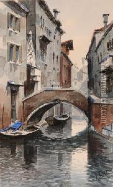 Scorcio Di Venezia Oil Painting - Lorenzo Rizzi