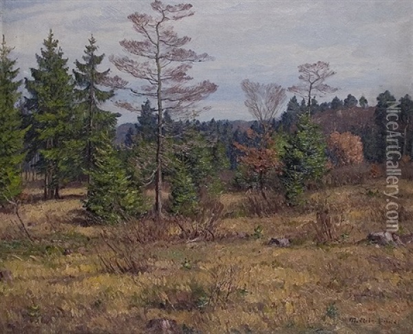 Autumn In The Heath Oil Painting - Maximilian Klein Von Diepold