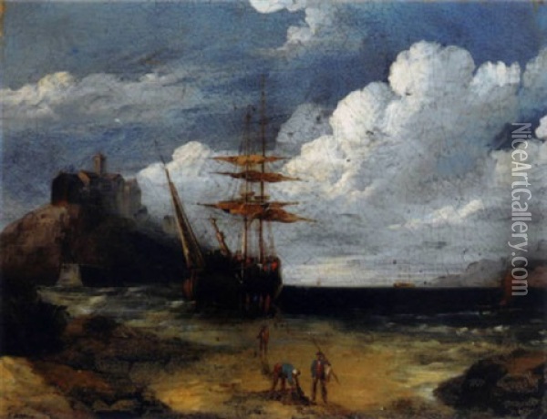 Coming Ashore Oil Painting - Gustav Adolph Henning