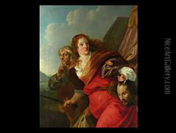 Judith Mit Dem Haupt Des Holofernes Oil Painting - Nicolaes Stocade Van Helt