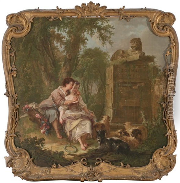 Escena Pastoril Oil Painting - Johann Heinrich Keller