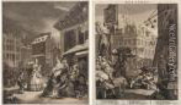 A Fine And Rare Collection Of Engravings And Etchings By And After William Hogarth Oil Painting - William Hogarth