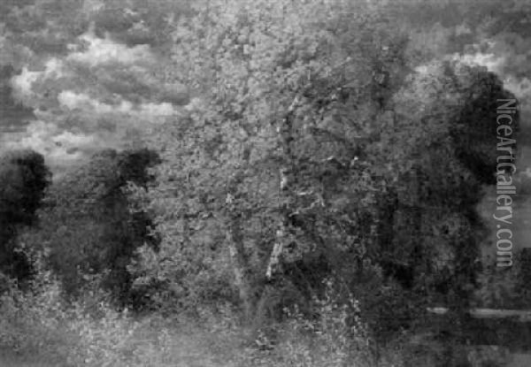 Herbstliche Landschaft Oil Painting - Traugott Hermann Ruedisuehli