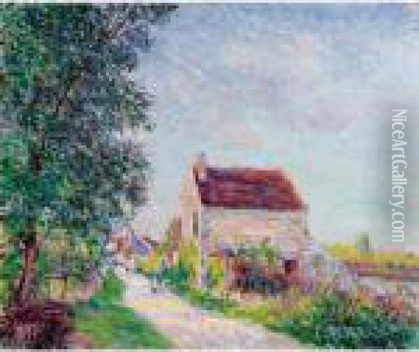 Le Village Des Sablons Oil Painting - Alfred Sisley
