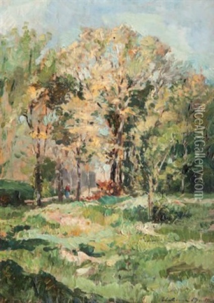 Paysage Oil Painting - Jean Joseph Marie Alphonse Moutte