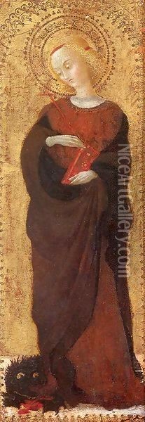Saint Margaret Oil Painting - Stefano Di Giovanni Sassetta