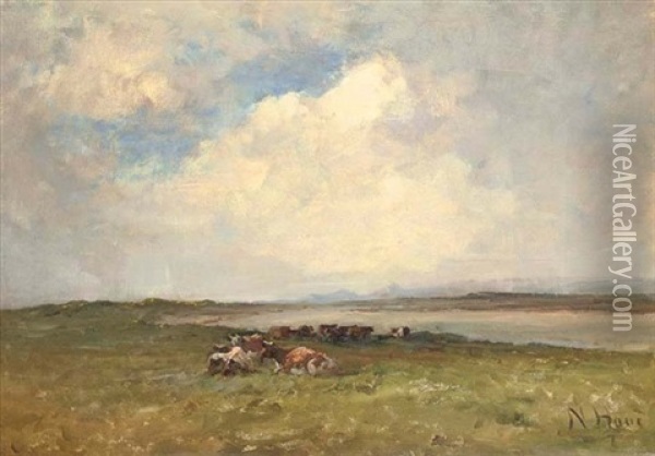 Baldoyle Estuary Oil Painting - Nathaniel Hone the Younger
