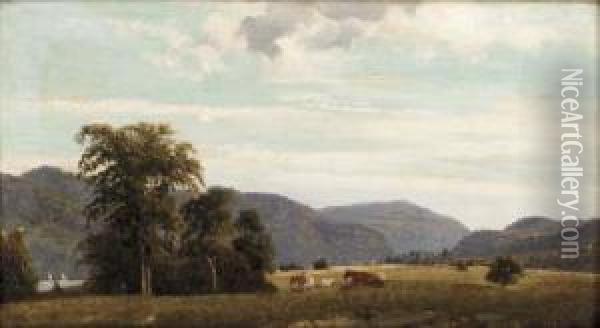 The Meadow Oil Painting - Frederick Rondel Sr.