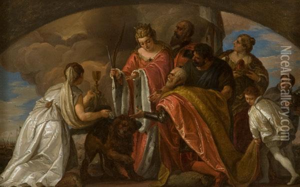Allegoria Con Il Doge Sebastiano Venier Oil Painting - Paolo Veronese (Caliari)