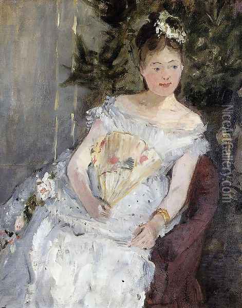 Portrait Of Marguerite Carre Aka Young Girl In A Ball Gown Oil Painting - Berthe Morisot